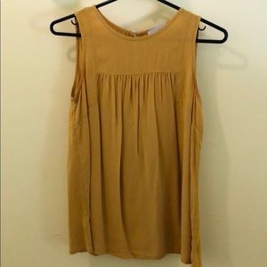 XS Mustard Yellow Sleeveless Top